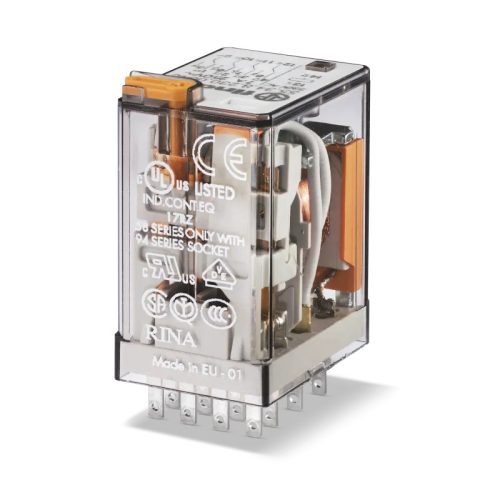 RELÉ FINDER 12V/AC 7/15A 14P 4CO