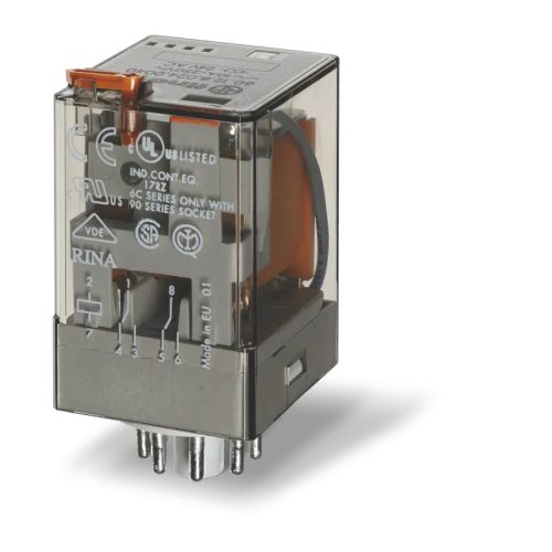 RELÉ FINDER 12V/DC 10A 8P 2CO