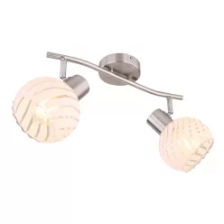 SPOTLÁMPA MATT KRÓM FÉM ÉS FEHÉR SZ@