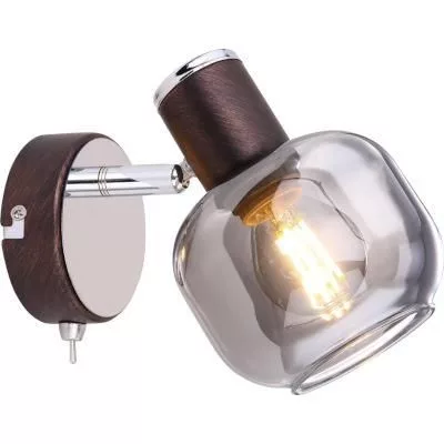 PALLO Spot 1xE14 40W barna-kr,kapcs.
