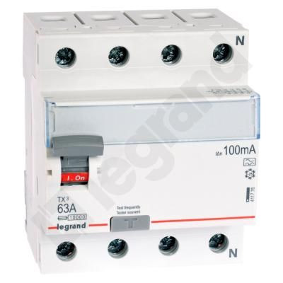 ÁRAMVÉDŐ  63A  4P 100mA  TX3 "A"OSZT