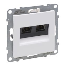 SUNO 2xRJ45 Cat.6A STP FEHÉR