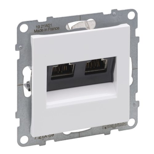 SUNO 2xRJ45 Cat.6A STP FEHÉR