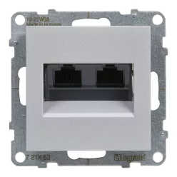 SUNO 2xRJ45 Cat.6 UTP ALUMÍNIUM