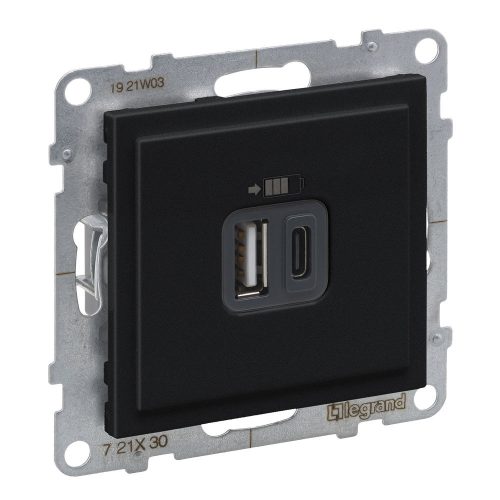 SUNO USB A+C TÁP.5V 3A15W FEKETE