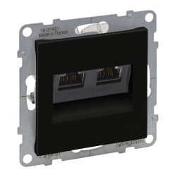 SUNO 2xRJ45 Cat.6 STP FEKETE