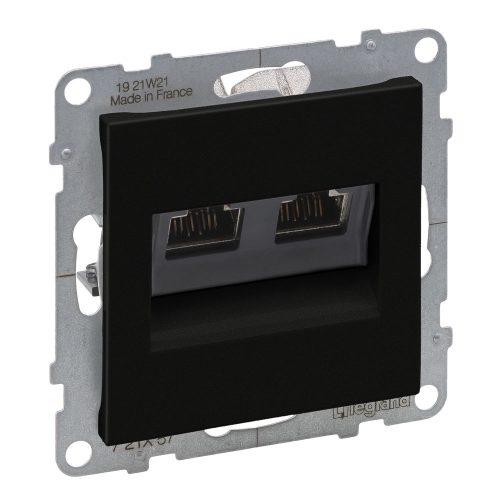 SUNO 2xRJ45 Cat.6 STP FEKETE