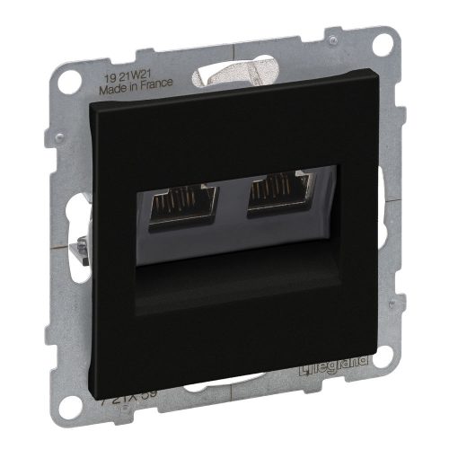 SUNO 2xRJ45 Cat.6A STP FEKETE