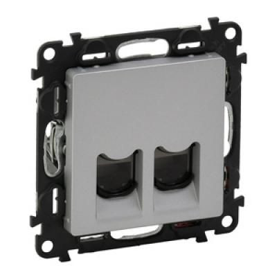 VALENA LIFE 2xRJ45 Cat.5E UTP ALU