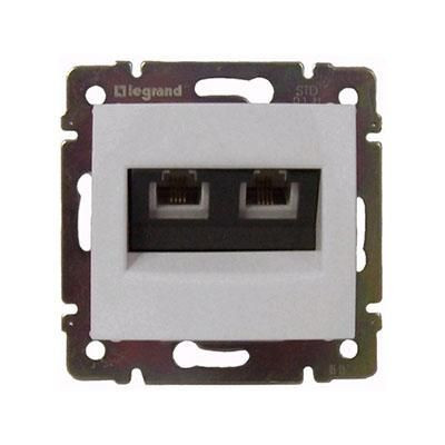 VALENA TEL.2xRJ45 CAT5e UTP  FEHÉR