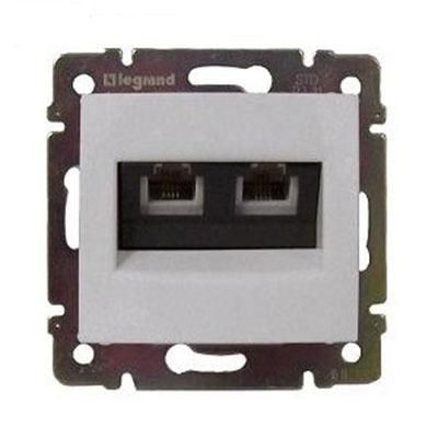 VALENA TEL.2xRJ45 CAT6. UTP  FEHÉR