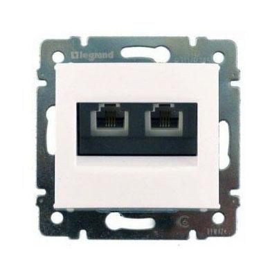 VALENA TEL.2xRJ45 CAT6 UTP FEHÉR
