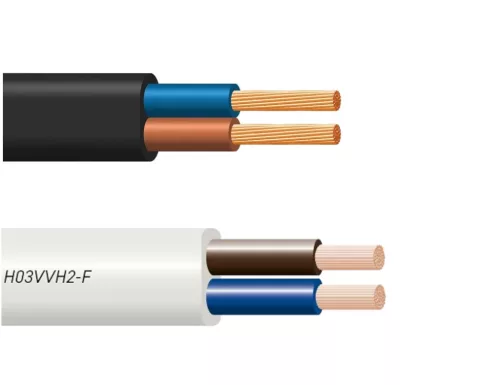 H03VVH2-F  MTL 2x0.75  FEHÉR DOBOS