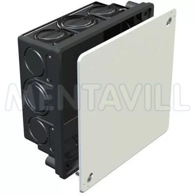 KÖTŐDOBOZ  200x200x65 FEKETE SÜLLY.