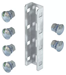 U-OSZLOP ÖSSZEKÖTŐ 195x45 +CSAV.