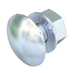 FÉLGÖMBFEJŰ CSAVAR+ANYA M6x12mm