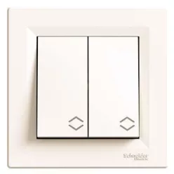 ASFORA 106+6 KETTOS VÁLTÓKAPCS BÉZS