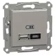 ASFORA DUPLA USB TÖLTŐ  A+C 21W BR.