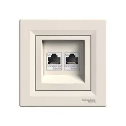 ASFORA RJ45 KETTOS A. CAT5E UTP BÉZS