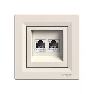 ASFORA RJ45 KETTOS A. CAT5E UTP BÉZS