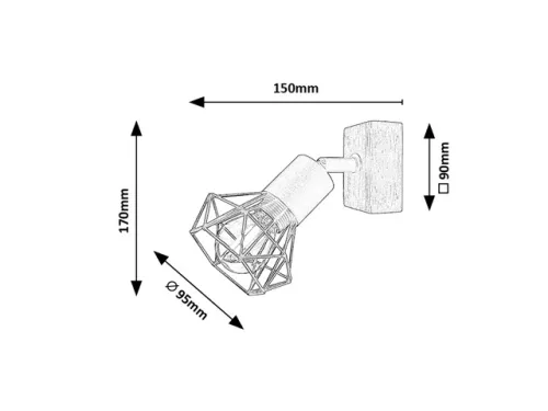 ZEUS,BEL.SPOT,E14 1XMAX40W,FEKETE,T
