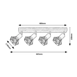 ZEUS,BEL.SPOT,E14 4XMAX40W,FEKETE,T