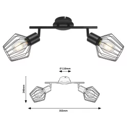 BELANO,BEL.SPOT, E27 2X MAX 40W,FEK