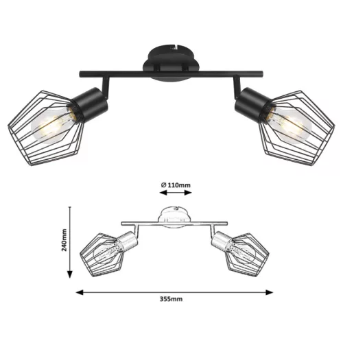 BELANO,BEL.SPOT, E27 2X MAX 40W,FEK
