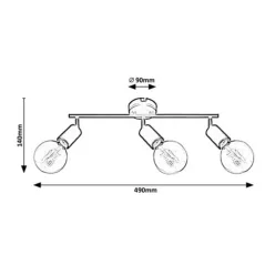 LAMAR,BEL.SPOT, E27 3X MAX 40W,M.FE