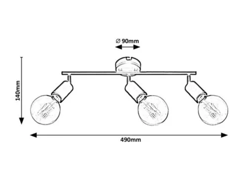 LAMAR,BEL.SPOT, E27 3X MAX 40W,M.FE