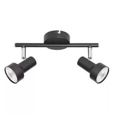 Konrad spot, GU10 2X MAX 5W, fekete