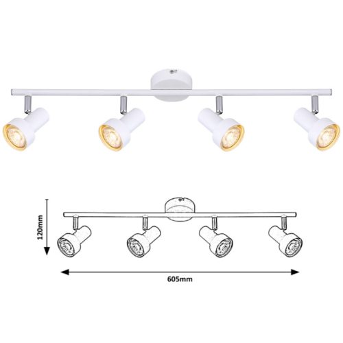 KONRAD,BEL.SPOT, GU10 4X MAX 50W,FE