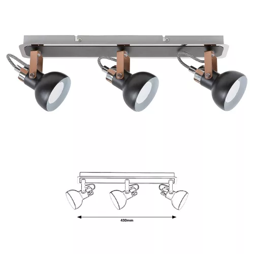 BALZAC spot 3×GU10 35W kr/fek/pez@
