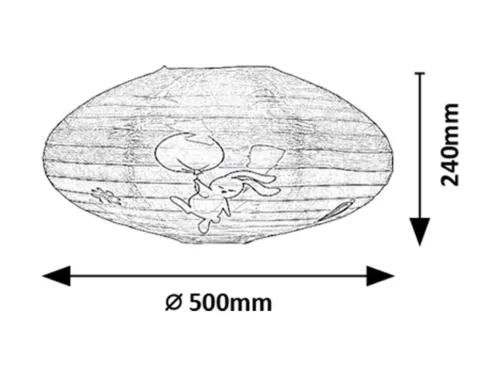 Hopply papír menny. D50cm, nyuszi