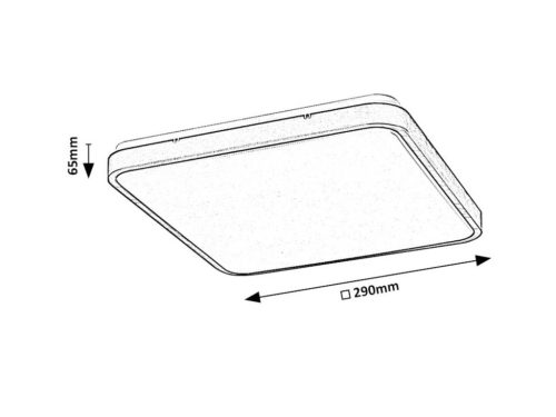 Alenzo menny. LED24W 29x29cmfehér@