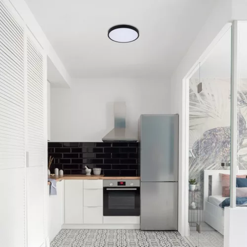 Alenzo menny.LED12W D25,5cm fekete@