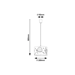 Fowly függ. E27 1x40W,lila madár