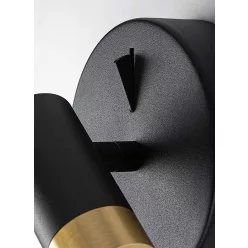 Kadir fali LED3W, fekete/arany