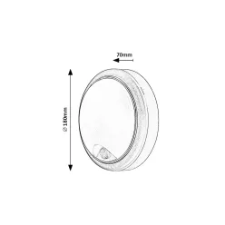 HITURA,KÜL.FALI, LED15W, D18CM, FEK