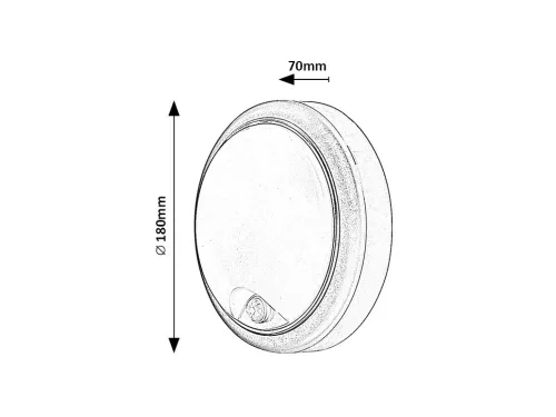 HITURA,KÜL.FALI, LED15W, D18CM, FEK
