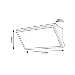 Rapla2 kült.fali LED18W L26,5cm