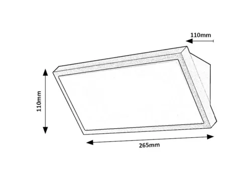 Rapla2 kült.fali LED18W L26,5cm