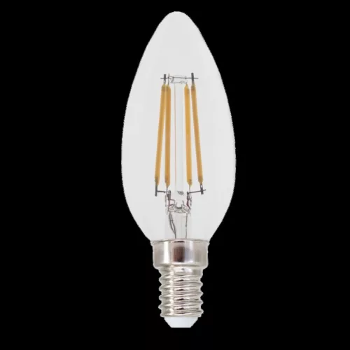 LED E14 C37 4W 500lm 4000K  Fil.@