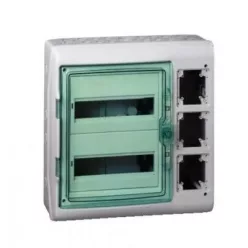IPARI ELOSZTÓ FK. 2x12M ÁTL.AJT IP65