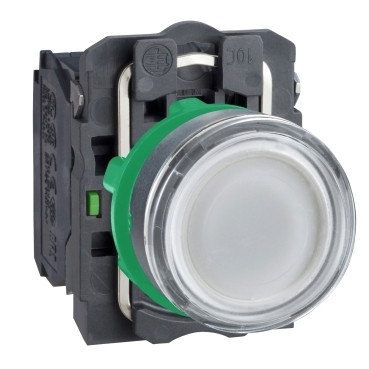 NYOMÓGOMB VIL LED 240V KPL FEHÉR