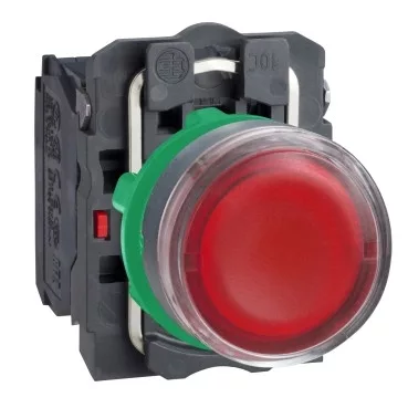 NYOMÓGOMB VIL LED 24VKPL PIROS