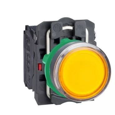 NYOMÓGOMB VIL LED 24VKPL SÁRGA
