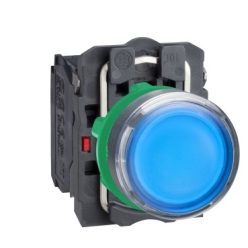 NYOMÓGOMB VIL LED 24VKPL KÉK