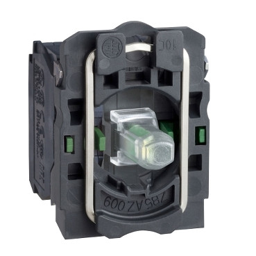 VIL.NYOMÓGOMB ALJ.240V ZÖL.LED