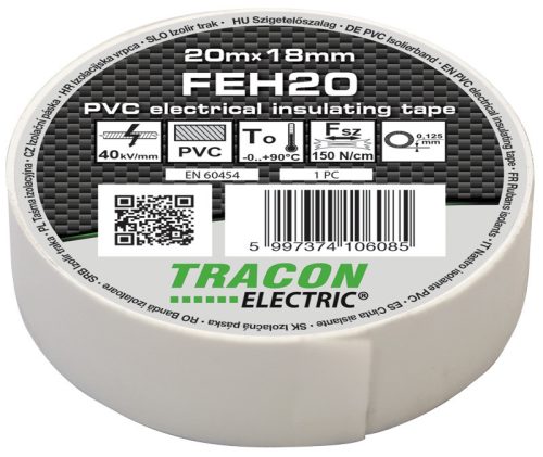 SZIG.SZALAG    20x18 FEHÉR PVC